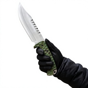 Couteau de chasse et de survie Bowie en acier carbone fait main avec manche en corne, longueur totale de 12,5 pouces, épaisseur de 3 mm - Product Image 5