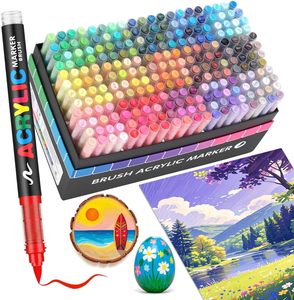 Juego de <span class=keywords><strong>Marcadores</strong></span> Acrílicos para Estudiantes y Niños, 240 Colores, Punta Suave, <span class=keywords><strong>Marcadores</strong></span> Opacos a Base de Agua para Dibujo Artístico - Product Image 6