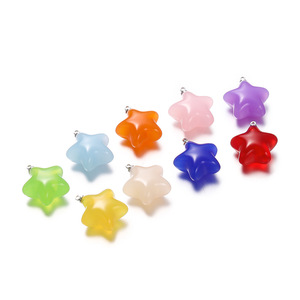 Ciondolo a Stella a Cinque Punte in Resina Acrilica Lucite, Trendy, a Forma di Caramella, Portachiavi, Materiale Fai da Te per Gioielli Fatti a Mano - Product Image 2