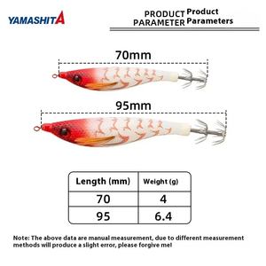<span class=keywords><strong>YAMASHITA</strong></span> 95mm 6,4G Horizontal calamar EGI Jig señuelo anzuelo madera Camarón mar pesca cohete lanzador hecho de plástico duradero - Product Image 2