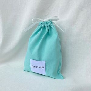 Bolsa de Muselina con Cordón de Algodón GOTS Biodegradable, Personalizada con Logotipo e Impresión a Color, para Joyería, Anillos y Aretes - Product Image 2