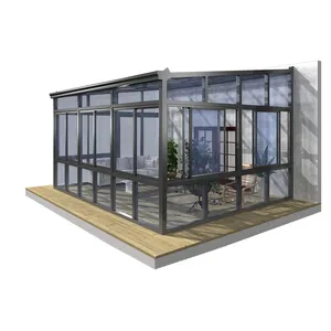Doorwin新设计预制冬季花园天井围栏现代玻璃屋独立式3四季阳光房