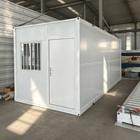 Maison conteneur pliable de 20 pieds, en acier robuste, préfabriquée, modulaire, portable, à assemblage rapide et durable