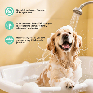 Shampooing pour chiens et chats à action rapide, formule médicamenteuse <span class=keywords><strong>anti</strong></span>-poux, pH équilibré, apaise les démangeaisons cutanées - Product Image 2