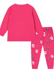Kerstpyjama voor kinderen met lange mouwen, kerstmanprint, nachtkleding, rood cadeaupatroon, kinderloungewear - Product Image 2
