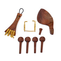 4/3 4/4 Full Size Violin Accessories Kit Violin Fine Tuning Tailpiece Geared Tuning Pegs Tracwood
