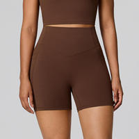 Nouveaux shorts de yoga taille haute, anti-transpiration, infroissables, sculptants et très élastiques pour la course et le fitness, pour l'export.