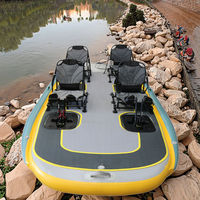 Kayak gonflable léger et écologique en PVC Viking, bateau de loisirs nautiques, moteur, gouvernail, lac, mer, dérive, pliable pour 4 personnes