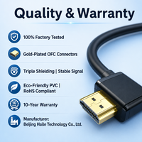 Cable HD-MI 2.0 4K, Cable de Video Digital con Longitud Personalizada para Laptop, Decodificador, TV, Proyector, Monitor, Conexión de Datos de Alta Velocidad