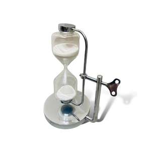 Sablier rotatif de 5 minutes en acier et verre, léger, élégant, avec cadre en métal, design classique pour le bureau, le bureau, l'étude, l'affichage décoratif - Product Image 2