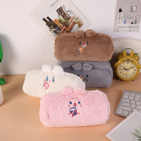 Étui à crayons multifonction mignon étudiant kawaii anime cartoon grande capacité école enfants pochette boîte ours en peluche