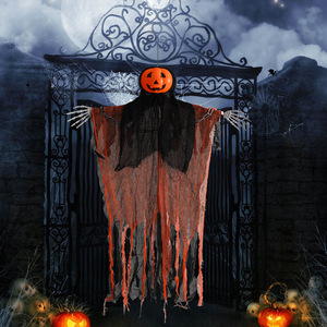 HLC Halloween Pumpkin Hanging Ornament Ghost Pastoral Protection <strong>Scarecrow</strong> Grim Reapers for Halloween Scary Outdoor <strong>Decoration</strong> - Product Image 1
