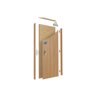 Portes en bois massif ignifugées avec quincaillerie de marque chinoise de premier plan - Utilisation commerciale et scolaire pour un design moderne