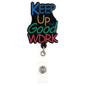 Accessori infermiere Badge forniture per ufficio bobina acrilico Love/logopedia porta Badge retrattile con citazioni <span class=keywords><strong>motivazionali</strong></span> - Product Image 5