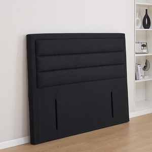 Moderno Design a canale orizzontale tessuto di lino imbottito testiera attaccabile per letto matrimoniale - Product Image 1