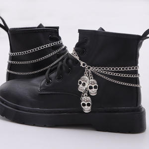 Skull Multi Layer <b>Shoe</b> Chain Zinc Alloy Unisex Fashion Body Chain For Martin Boots Canvas <b>Shoes</b> <b>Accessories</b> - Product Image 2