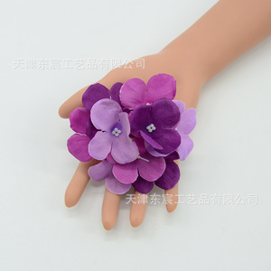 Cabezas de Flores de Hortensia Artificiales Dongchen Crafts, Flores de Seda en Miniatura para Decoraciones de Boda, Decoración del Hogar, Exhibición de Escritorio - Product Image 2