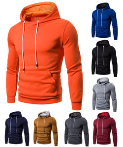 Otoño e Invierno Nueva Sudadera con capucha de moda para hombres Tallas grandes Jersey de color sólido Sudadera con capucha informal con capucha - Product Image 6