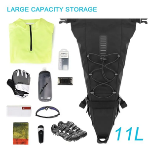 Sac de selle de vélo triangulaire réfléchissant imperméable avec organisateur de siège arrière de vélo, design portable pour le bikepacking - Product Image 2