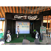 Simulador de Golf inflable, carpa de entrenamiento con Panel frontal y suelo