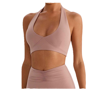 Soutien-gorge de sport professionnel de haute qualité pour femmes, séchage rapide, couleur unie personnalisable, pour yoga et course à pied - Product Image 2