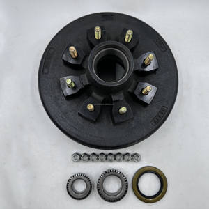 Nouveau <span class=keywords><strong>kit</strong></span> de <span class=keywords><strong>moyeu</strong></span> de roue de remorque 12 pouces avec roulements d'essieu 7000 Lbs et tambour de frein pour essieu de VR 7000 Lbs - Prix bas - Product Image 2