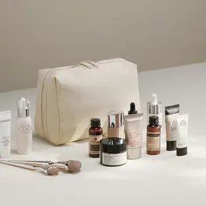Travel washable cosmetic makeup bag zipper waterproof toiletry bag custom logo rpet cosmetic bag