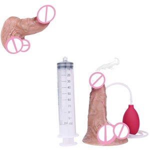Realistic Squirting Ejaculating Silicone Adult Toy <b>Dildo</b> Large Butt Plug with Strong Hands-Free Suction Cup for Adult Women - Product Image 2