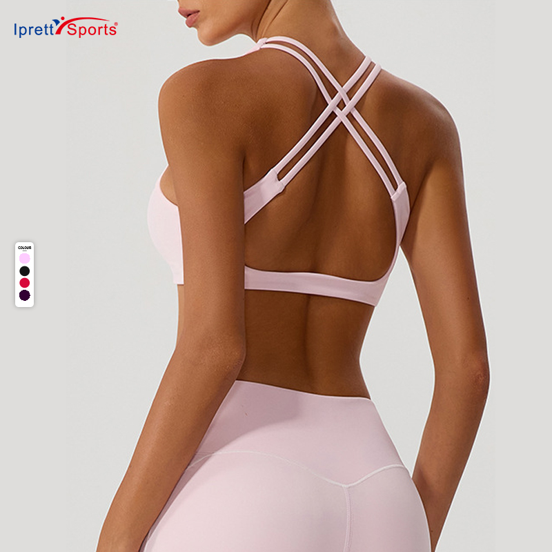 Sexy Women's Cross-Shape Yoga Bra Halter Plus Comfortable Fitness Outerwear Sports Underwear Custom Logo Active Outdoor XL Tops