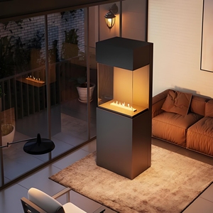 <span class=keywords><strong>Cheminée</strong></span> électrique automatique avec télécommande, design moderne, insert en acier, WiFi, SEFIRE RCFB4500, fabricant professionnel - Product Image 1