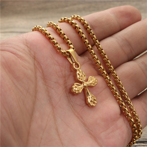 <b>Cross</b> Pendant Necklace Zinc Alloy Unisex Gift Jewelry - Product Image 2