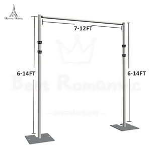 خلفية زفاف فاخرة 14 قدم × 12 قدم مع حوامل أنابيب وستائر لفعاليات الزفاف - Product Image 3