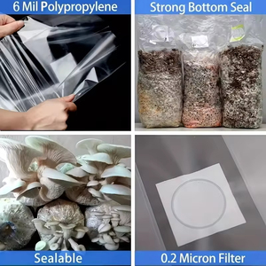 Sacos de Cultivo de Plástico Personalizados para Cogumelos com Filtração de 0,2 e 0,5 Microns - Product Image 4