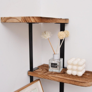 Rustic Wood <strong>Corner</strong> <strong>Shelf</strong> Home Display Storage Rack Wall Floating <strong>Shelf</strong> 3 Tier <strong>Uk</strong> - Product Image 4