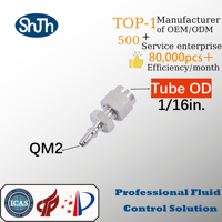 Acoplamiento Macho de Alta Presión Tipo Swagelok Serie QM de Acero Inoxidable 316 para Medios de Aceite, Gas y Agua, ASME, ANSI, API, ASTM