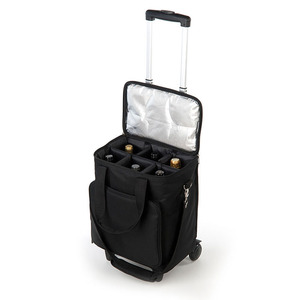 Cooler Bag with Trolley 6 Bottle Wine Insulated Picnic Cooler Bag Tote - Product Image 1