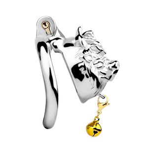 Cage de chasteté masculine en métal avec verrouillage pour pénis, pour hommes, avec ceinture en cuir PU et anneau de <span class=keywords><strong>boule</strong></span> - Product Image 6