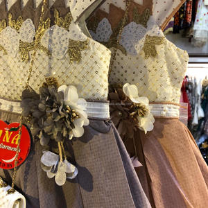 Robe de bébé en coton à paillettes, fantaisie, avec sac luxueux et nœud luxueux, dernier modèle, avec porte-monnaie - Product Image 5