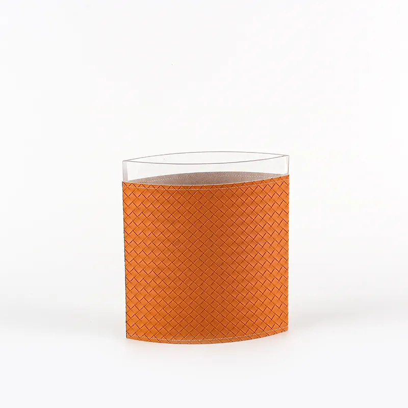 Europäischer Luxus Heimdekoration Stil Acryl Leder Design modern minimalistische Vase Heimdekoration Stücke Schreibtischzubehör