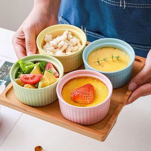 Bol de cuisson en céramique avec couvercle, résistant au four, pour crème brûlée – Vente chaude - Product Image 3