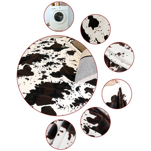 Couvertures douces personnalisées impression <span class=keywords><strong>vache</strong></span> 100% polyester corail flanelle jeter couverture pour canapé double face - Product Image 5