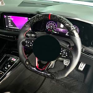 Pièces de voiture modifiées Volant en forme de cœur Volant en fibre de carbone forgé Bateau pour Volkswagen Tiguan - Product Image 3