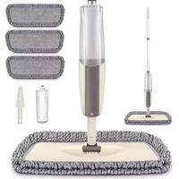 Serpillère à pulvérisation avec réservoir d'eau amovible, tête de serpillère plate en microfibre, outil de nettoyage des sols humides et secs, avec personnalisation de l'emballage et du logo