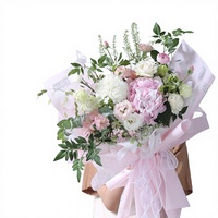 Papier d'emballage épais pour bouquets floraux, imperméable et enduit, imprimé papillon, pour fleuristes coréens