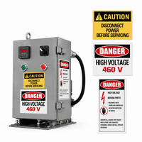 Étiquettes de sécurité électriques haute tension personnalisées, durables, autocollantes, avec avertissements de danger et de prudence pour les équipements électriques