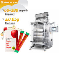 Machine automatique de remplissage et d'emballage multi-voies pour sachets de liquides et de pâtes, machine de remplissage de vinaigre de cidre liquide en stick