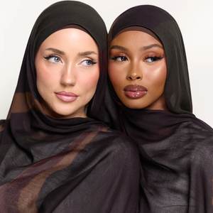 Qiuyan PT-828 2025モーダルビスコースコットンプリントヒジャーブ女性用軽量通気性薄い夏の日常生活ヘッドスカーフ - Product Image 3