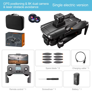Máy bay không người lái mini gấp gọn V198 chuyên nghiệp, camera HD 8K, GPS, <span class=keywords><strong>ESC</strong></span>, có chức năng tránh vật cản, động cơ không chổi than, chất liệu nhựa, dành cho người mới bắt đầu - Product Image 6