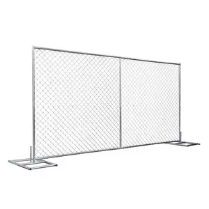 High Quality 6x12 Portable Construction Fence Iron Used Galvanized Chain Link Temporary Fence