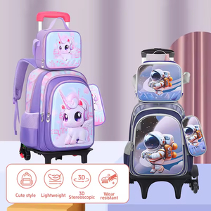 2026 Hot Selling Manufacturers Boy Children Schoolbag <b>Backpack</b> Girl <b>Backpack</b> Kids Trolley <b>School</b> Bag with Wheels and Handle - Product Image 3
